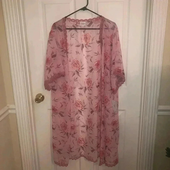 NWT Lularoe cover up- pk w floral design sz sm - Picture 1 of 5